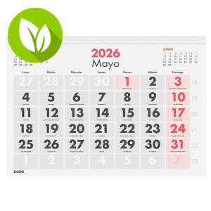 DOHE Calendario de sobremesa / faldilla 2026, mensual, números grandes, 210 x 300 mm DOHE Calendario de sobremesa / faldilla 2026, mensual, números grandes, 210 x 300 mm