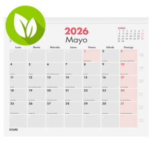 DOHE Calendario de sobremesa / faldilla 2026, mensual, números pequeños, 247 x 300 mm DOHE Calendario de sobremesa / faldilla 2026, mensual, números pequeños, 247 x 300 mm
