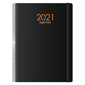 DOHE Syncro Agenda día-página 2021, 210 x 297 mm, castellano, negro DOHE Syncro Agenda día-página 2021, 210 x 297 mm, castellano, negro