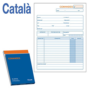 DOHE Talonario preimpreso en català proposta de comanda 144 x 210 mm amb còpia 50 x 2 DOHE Talonario preimpreso en català proposta de comanda 144 x 210 mm amb còpia 50 x 2