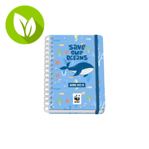 DOHE WWF Save our Oceans Agenda escolar castellano semana-vista curso 2023-2024, A5