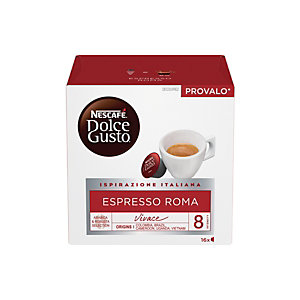DolceGusto Espresso Roma, Caffè in capsule, Espresso, 16 dosi (confezione 16 pezzi)