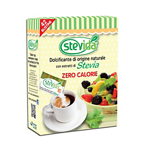 Dolcificante naturale Stevida con estratto di Stevia, Bustine monodose da 1 g (confezione 42 pezzi) Dolcificante naturale Stevida con estratto di Stevia, Bustine monodose da 1 g (confezione 42 pezzi)