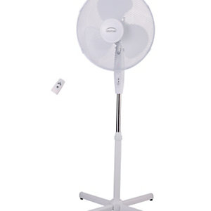 Domair Ventilateur sur pied 45 W diamètre 40 cm avec télécommande - Blanc