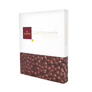 DOMORI Maxi Tavoletta Quantum Cioccolato al Latte e Nocciole Intere, 500 g