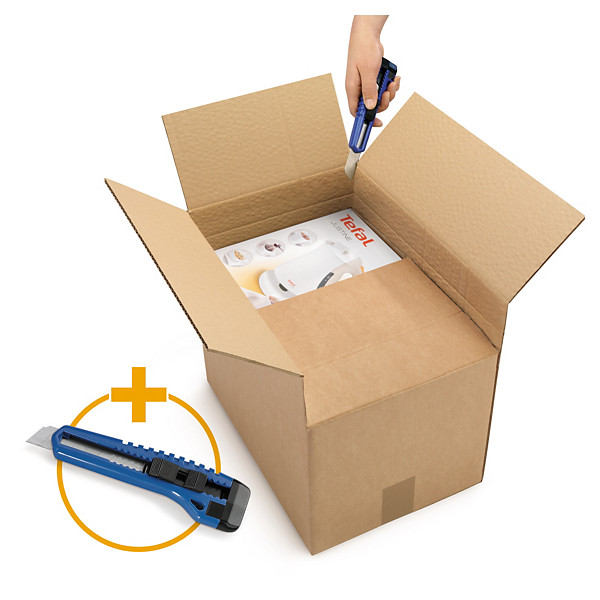 Doos van dubbelgolfkarton met variabele vulhoogte 30 x 20 x 15/25 cm - 1