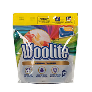 Dosettes lessive Woolite couleurs, sachet de 28