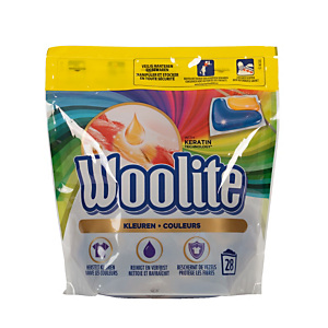 Dosettes lessive Woolite couleurs, sachet de 28 Dosettes lessive Woolite couleurs, sachet de 28