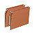 Dossier suspendus pour armoire Budget A4 Kraft - Volet d'agrafage - Fond U 15 mm - Orange - Lot de 25 - 2