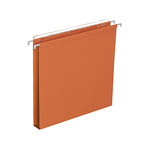 Dossiers suspendus Kraft 220g 1er prix fond 15 mm pour tiroirs coloris orange, lot de 25 Dossiers suspendus Kraft 220g 1er prix fond 15 mm pour tiroirs coloris orange, lot de 25