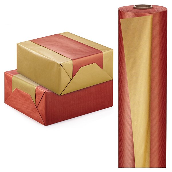 Dual-coloured kraft wrapping paper, silver and black, 700mmx50m - 3