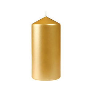 Duni Candela pillar opaca, 150 x 70 mm, Oro (confezione 6 pezzi) Duni Candela pillar opaca, 150 x 70 mm, Oro (confezione 6 pezzi)