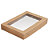 Duni ecoecho® Coperchio con finestra per Scatola Viking® Brick, Cartone laminato in PLA, 20 x 14 x 3 cm, Marrone (confezione 300 pezzi) - 1