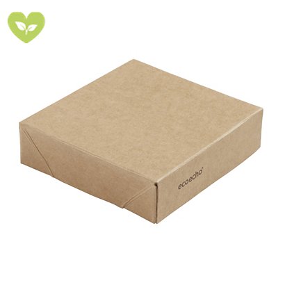 Duni ecoecho® Coperchio per scatola Viking® Mini, Cartone laminato in PLA, 7,5 x 7,5 x 2 cm, Marrone (confezione 300 pezzi)