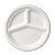 Duni ecoecho® Piatto monouso a 3 scomparti in bagassa bio e compostabile, ø 26 cm, Bianco (confezione 500 pezzi) - 1