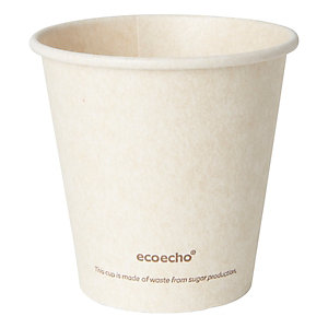 Duni ecoecho® Tazza Sweet per bevande calde in bagassa e PLA compostabile, Capacità 180 ml, Decorata (confezione 50 pezzi)