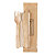DUNI Set Coltello, Forchetta in legno di betulla cerato con tovagliolo marrone, Naturale (confezione 250 pezzi) - 1