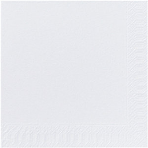 Duni Tovaglioli in cellulosa usa e getta, 2 veli, 24 x 24 cm, Bianco, Confezione da 300 (confezione 300 pezzi)
