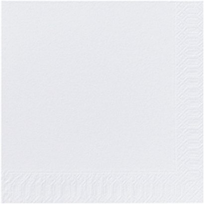 DUNI Tovaglioli monouso in cellulosa, 2 veli, 33 x 33 cm, Bianco (confezione 125 pezzi) - 1