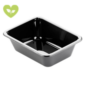 DUNI Vaschetta piccola porzione in CPET, Duniform® 1 scomparto, 17,1 x 12,7 x 5 cm, Nero (confezione 840 pezzi) DUNI Vaschetta piccola porzione in CPET, Duniform® 1 scomparto, 17,1 x 12,7 x 5 cm, Nero (confezione 840 pezzi)