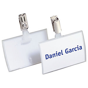Durable Badge pliable Click Fold - Boîte de 25 badges 40 x 75 mm