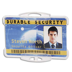 DURABLE Boîte 10 Porte-badges ouvert pour 1 carte format portrait ou paysage - L85 x H54 mm - Transparent DURABLE Boîte 10 Porte-badges ouvert pour 1 carte format portrait ou paysage - L85 x H54 mm - Transparent