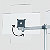 Durable Braccio Porta Monitor per 2 Monitor, con Morsetto, Argento - 2