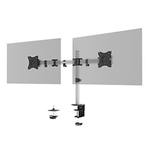 DURABLE Braccio porta monitor Select per 2 monitor, Argento