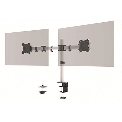 Durable Bras support écran double articulé Select - Argent métallisé - 1