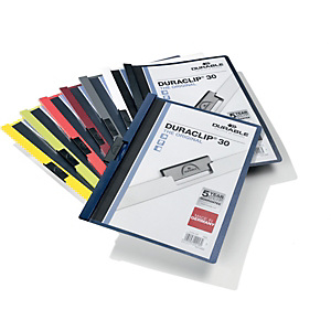 Durable Cartelline con clip fermafogli Duraclip, Capacità 30 fogli, Nero Durable Cartelline con clip fermafogli Duraclip, Capacità 30 fogli, Nero