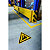 Durable Cartello segnaletico di sicurezza da pavimento, Adesivo, Attenzione passaggio carrelli - W014, Ø 430 mm - 2