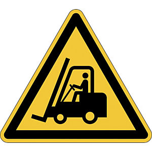 Durable Cartello segnaletico di sicurezza da pavimento, Adesivo, Attenzione passaggio carrelli - W014, Ø 430 mm