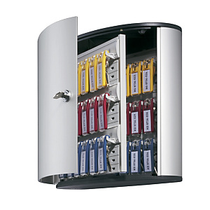 Durable Cassetta Portachiavi con Serratura Key Box 72, 72 posti, Alluminio, Argento Durable Cassetta Portachiavi con Serratura Key Box 72, 72 posti, Alluminio, Argento
