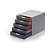 Durable Cassettiera 5 cassetti Varicolor® 5, Struttura grigia, cm 28 x 35,5 x 29,2 h - 2