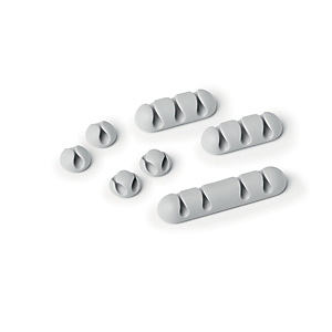 Durable CAVOLINE® CLIP MIX Clip fermacavi adesive per 1, 2, 3 e 4 cavi, Grigio (confezione 7 pezzi) Durable CAVOLINE® CLIP MIX Clip fermacavi adesive per 1, 2, 3 e 4 cavi, Grigio (confezione 7 pezzi)