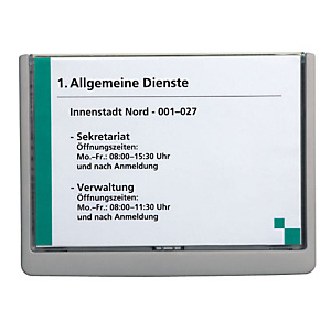 Durable CLICK SIGN, Targa per porte, Plastica, Formato A5 (210 x 148,5 mm), Grafite Durable CLICK SIGN, Targa per porte, Plastica, Formato A5 (210 x 148,5 mm), Grafite