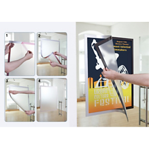 Durable Cornice adesiva Duraframe®, Formato 50 x 70 cm, Argento Durable Cornice adesiva Duraframe®, Formato 50 x 70 cm, Argento
