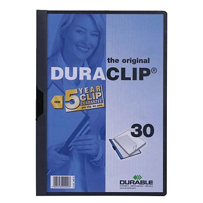 Durable DURACLIP 30 Dosier de pinza, A4, 30 hojas, gris antracita - 1