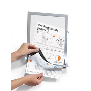 Durable Duraframe® Cartel adhesivo personalizable A4, plata Durable Duraframe® Cartel adhesivo personalizable A4, plata