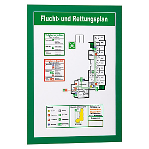 Durable Duraframe® Cartel adhesivo personalizable A4, verde