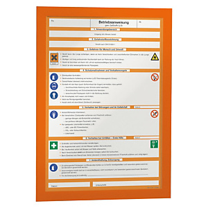 Durable Duraframe Marco magnético personalizable A4 - naranja (paquete de 5 unidades) Durable Duraframe Marco magnético personalizable A4 - naranja (paquete de 5 unidades)