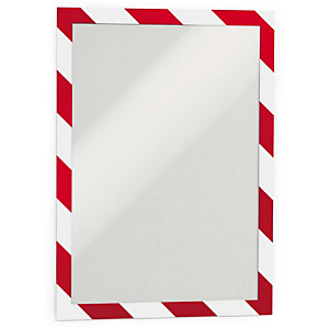 Durable Duraframe® Security Marco adhesivo personalizable A4, rojo y blanco Durable Duraframe® Security Marco adhesivo personalizable A4, rojo y blanco
