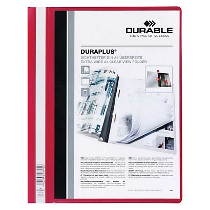 Durable Duraplus, Dossier fástener, A4, rojo - 1