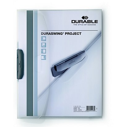 Durable DURASWING PROJECT Dosier de pinza, A4, capacidad para 30 hojas, transparente - 1