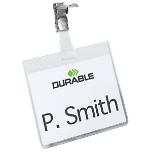 Durable Funda de identificación con pinza 60 x 90 mm - solapa cerrada Durable Funda de identificación con pinza 60 x 90 mm - solapa cerrada