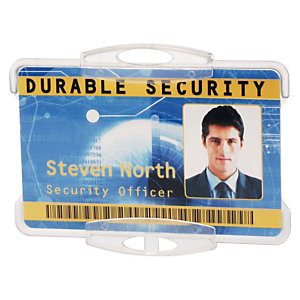 Durable Funda rígida abierta para 1 tarjeta de identificación o pase de seguridad