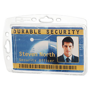 Durable Funda rígida cerrada para 1 tarjeta de identificación o pase de seguridad