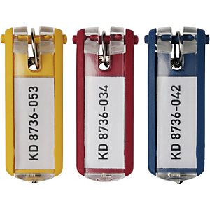 Durable Key Clip Portachiavi identificativi, Plastica, Colori assortiti (confezione 6 pezzi)