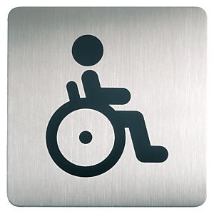Durable Pictograma cuadrangular de señalización - WC Minusválidos Durable Pictograma cuadrangular de señalización - WC Minusválidos