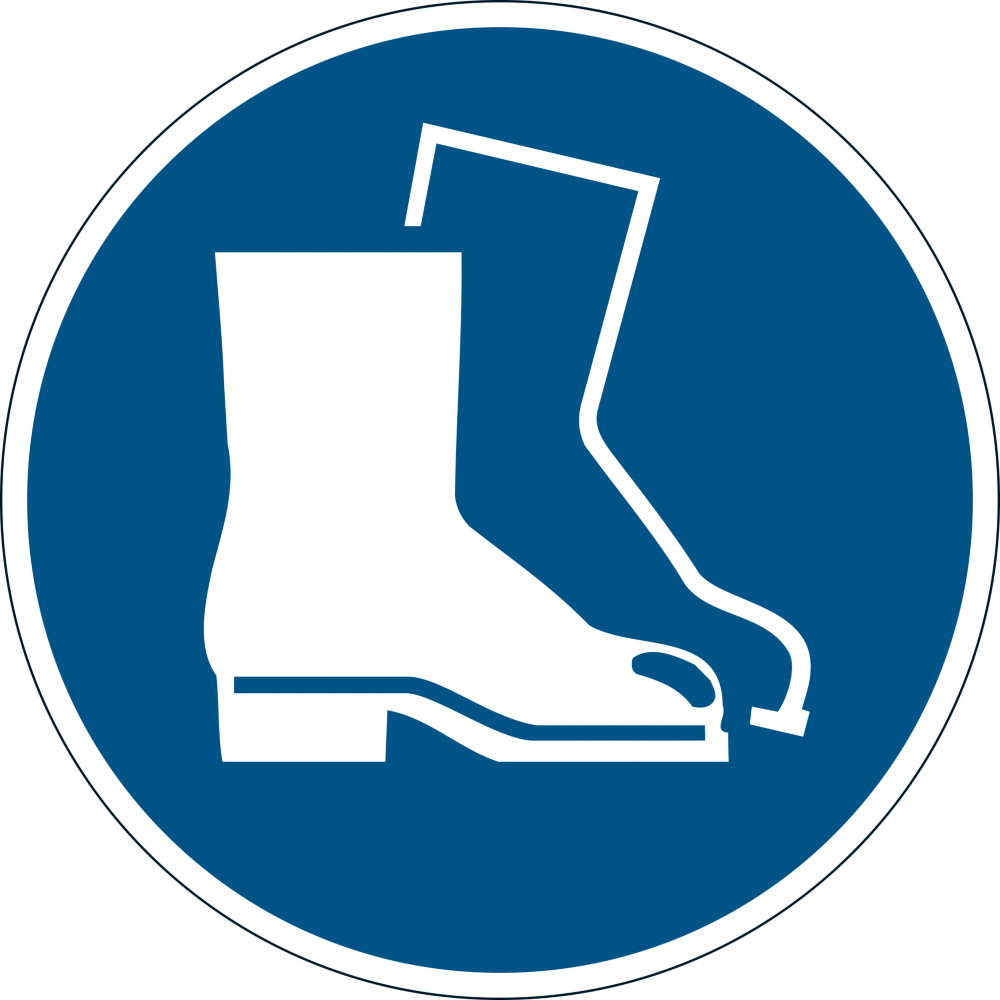 Durable Pictogramme de signalisation au sol permanent - Port de chaussures de sécurité obligatoire -